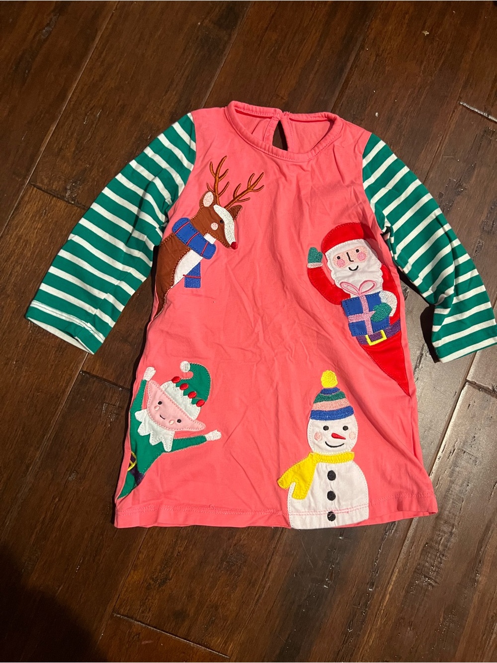 Christmas 2T Characters Pink & Green Kids Costume Dress - no tag